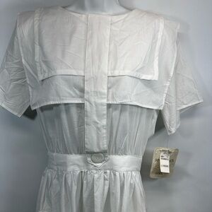 Vintage dress, Gunne Sax sailor white lightweight size 14